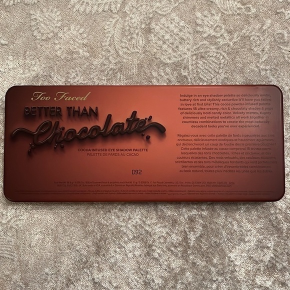 Brand New Too Faced Better Than Chocolate Cocoa-Infused Eye Shadow Palette - Picture 10 of 16